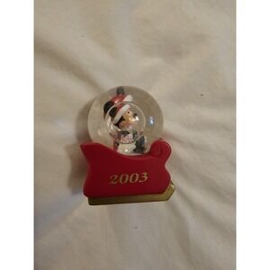 2003 JCP Mickey Mouse Disney Mini Snow Globe JC Penney Exclusive 2.5"‎ Christmas
